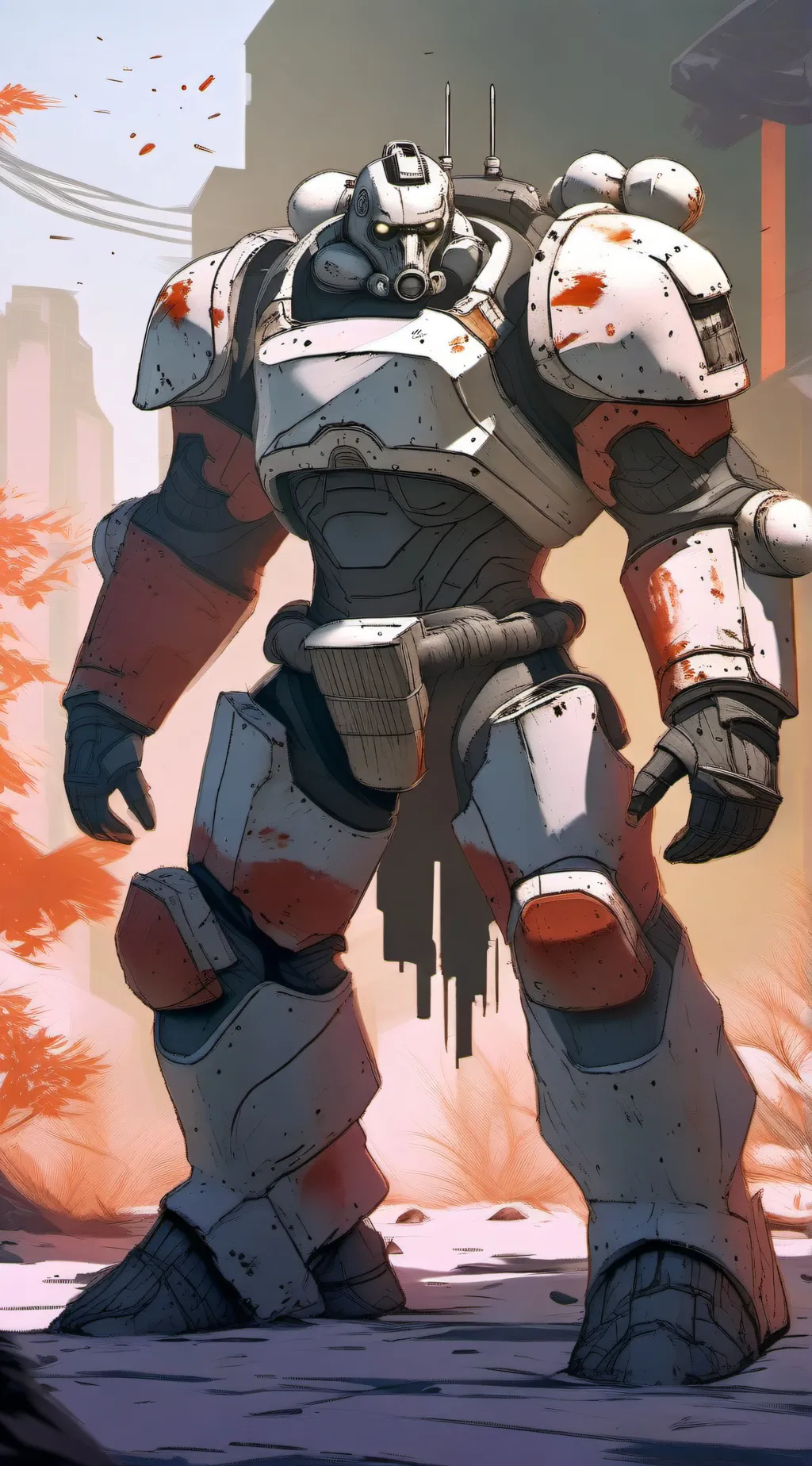 ai character: x-24 power armour background