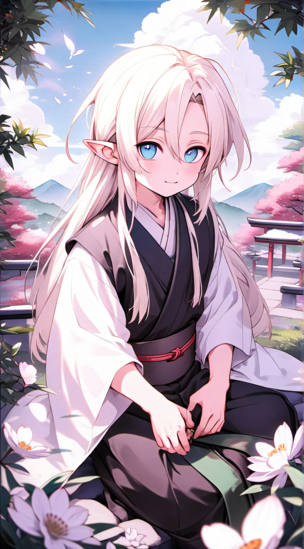 ai character: Furukawa Washi background