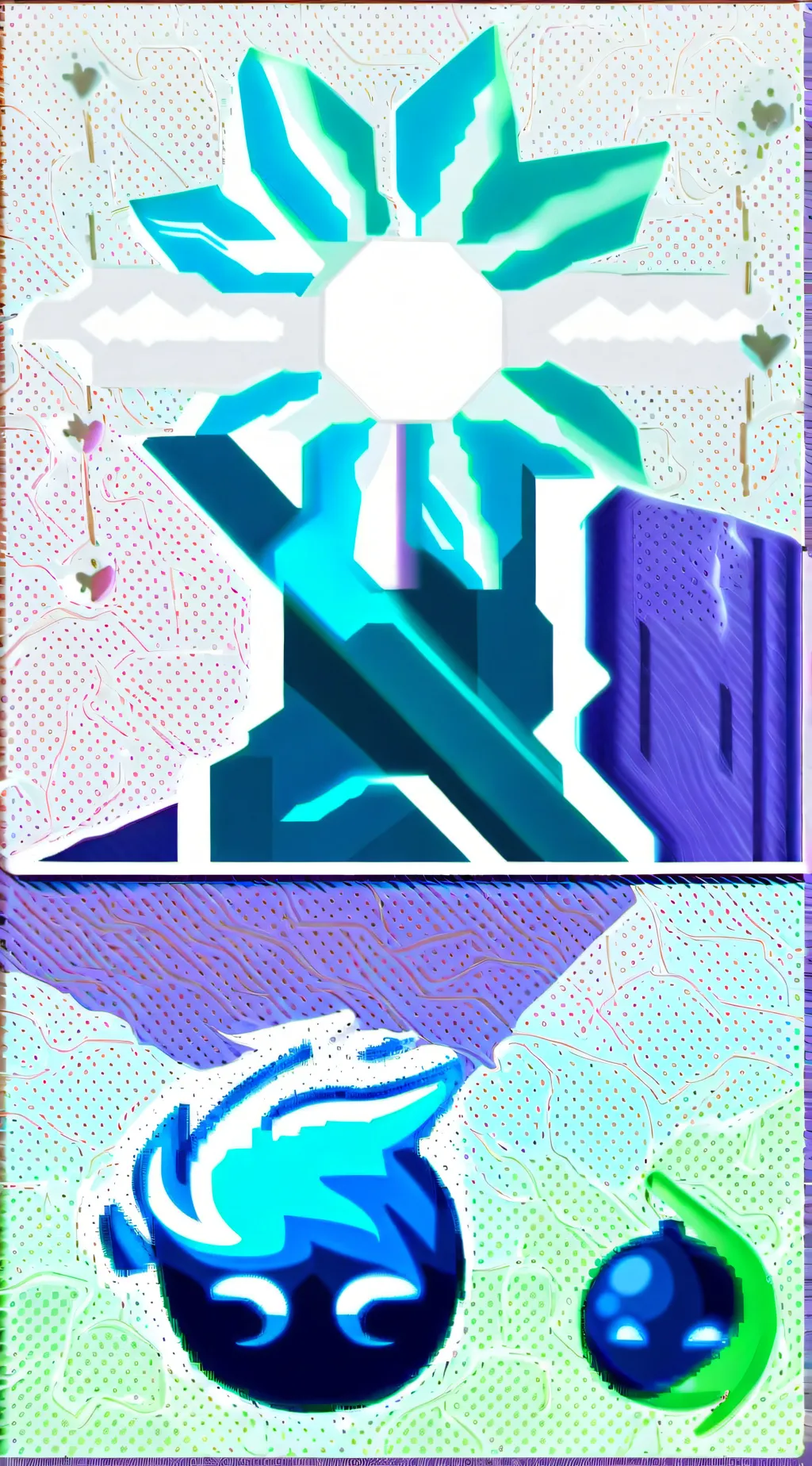 ai character: portal fruit background