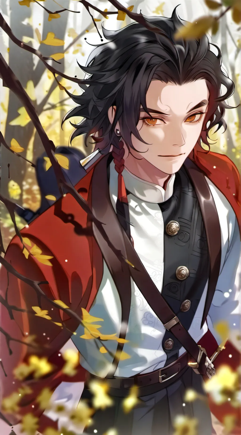 ai character: demon slayer  background