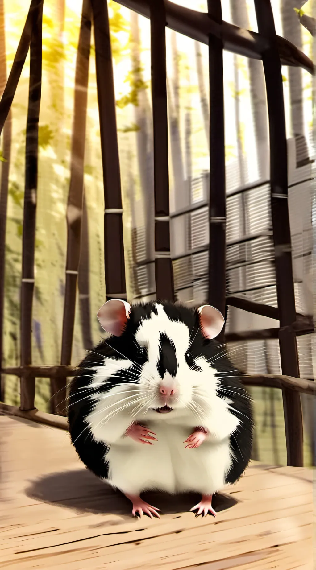 ai character: panda background