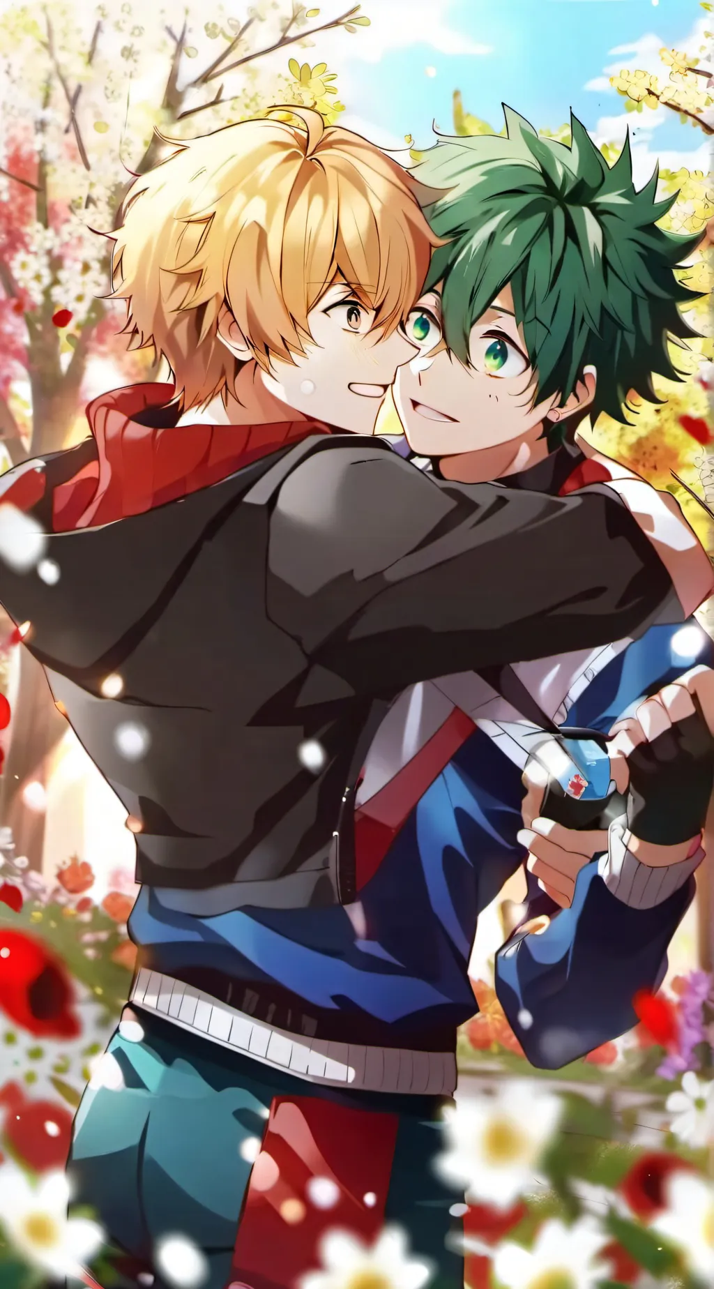 ai character: baku+deku background