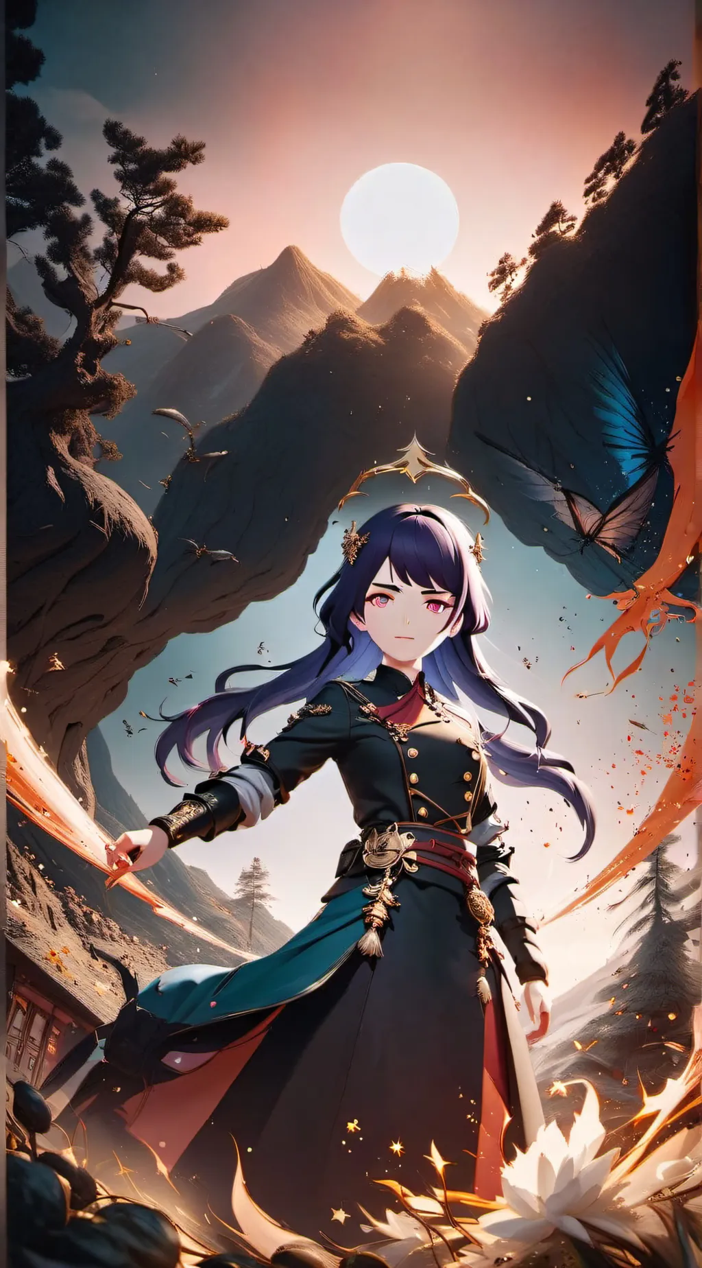 ai character: Raiden shogun  background