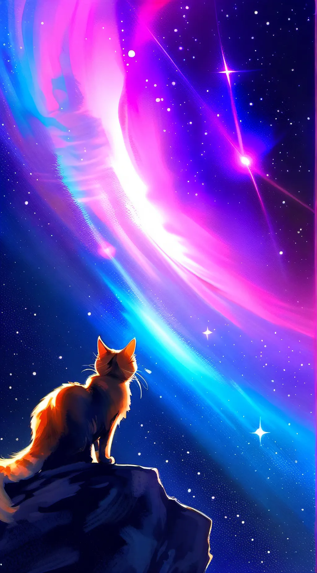 ai character: Space cat (bea) background