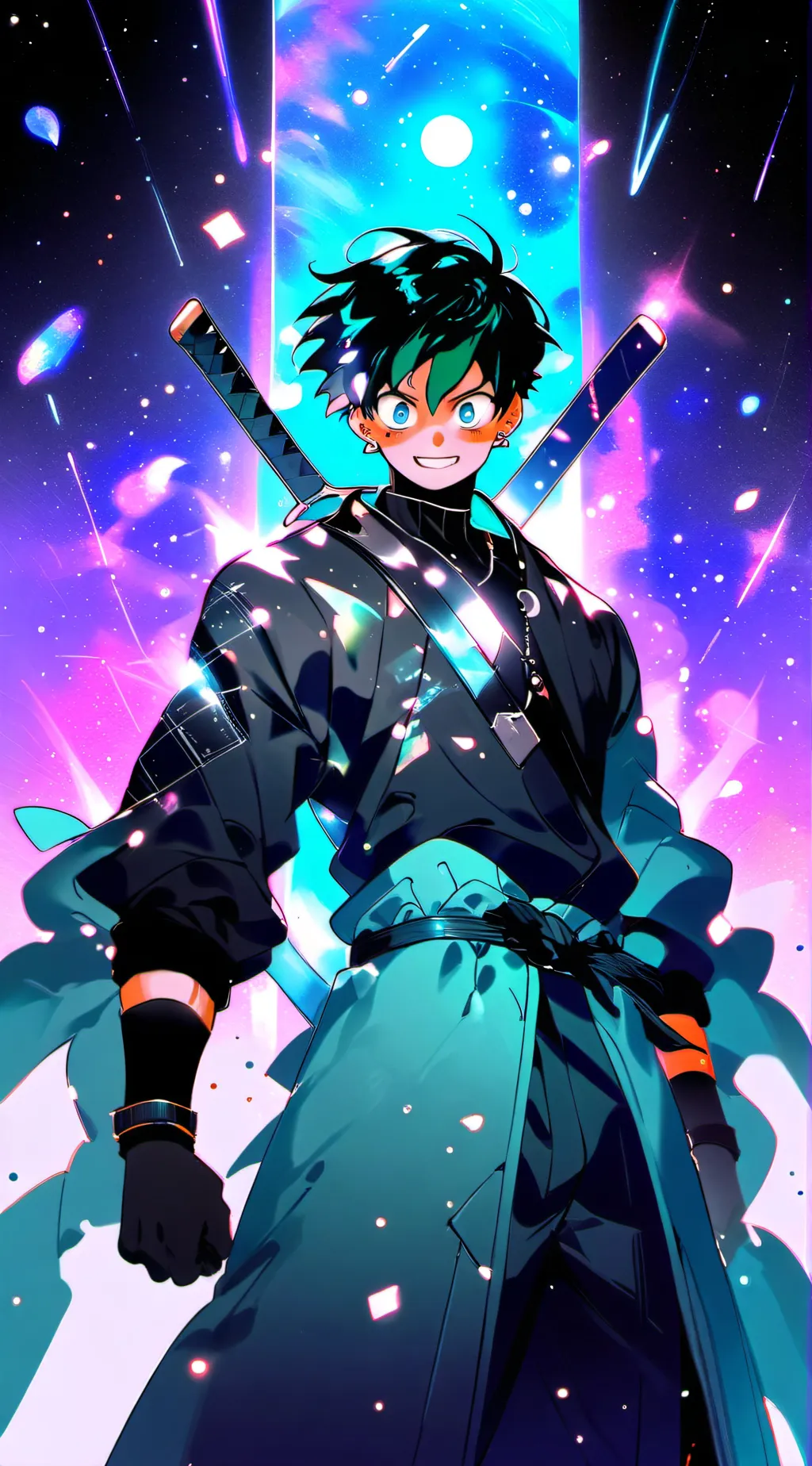 ai character: ninja deku  background
