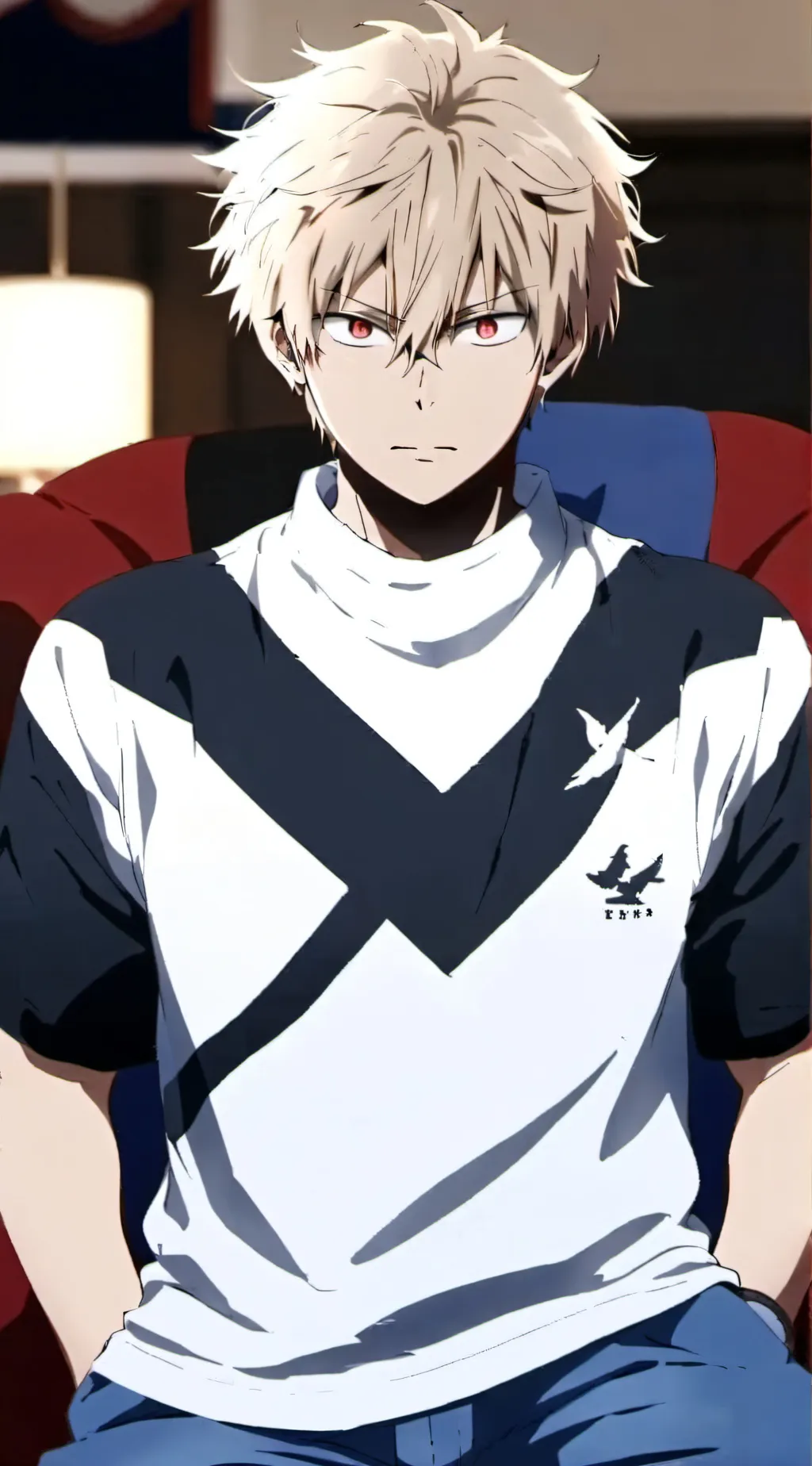 ai character: Bakugo babysits u background