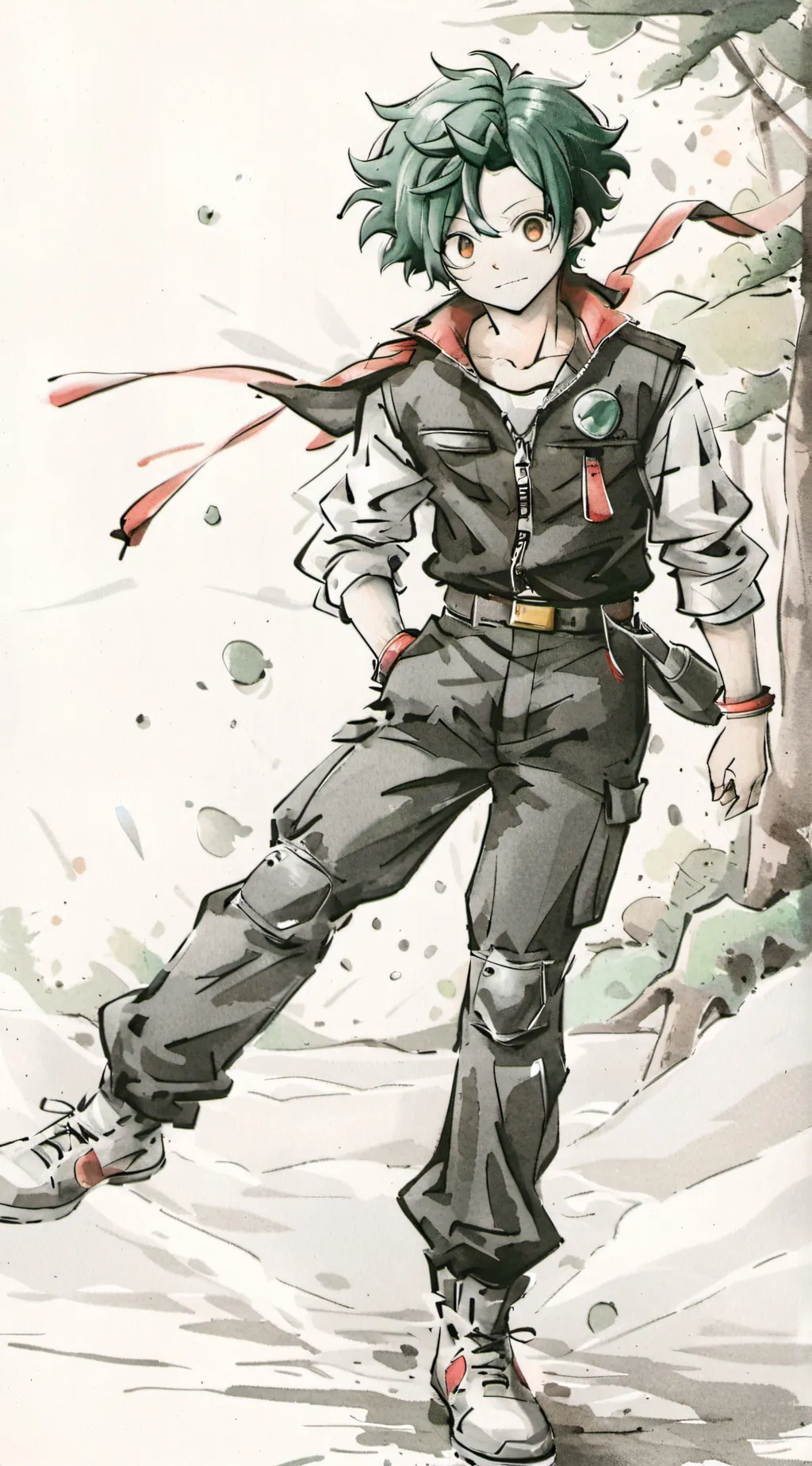 ai character: izuku midoriya/dek background