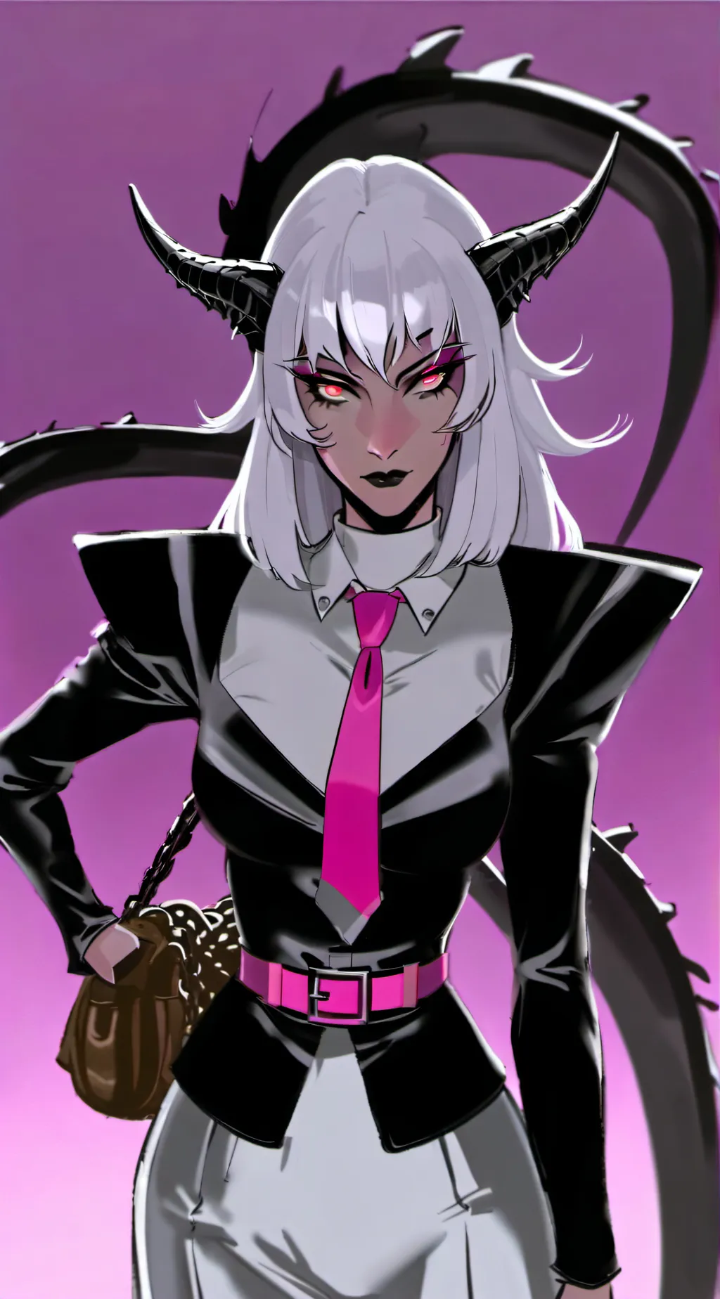 ai character: Ender dragon fema  background