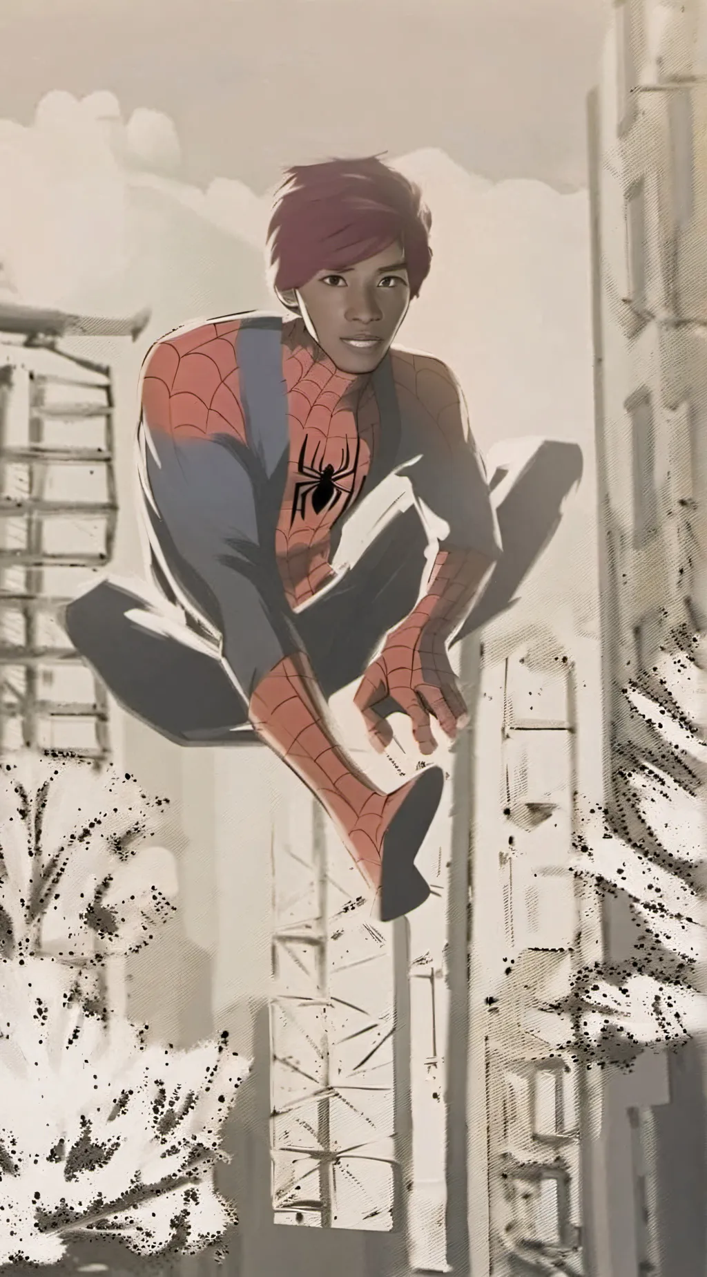 ai character: spiderman background