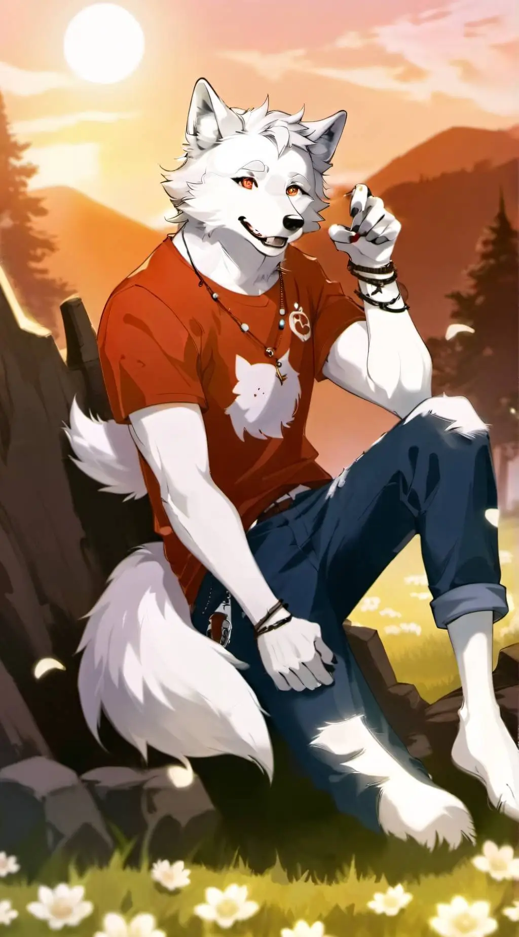 ai character: Akria  background