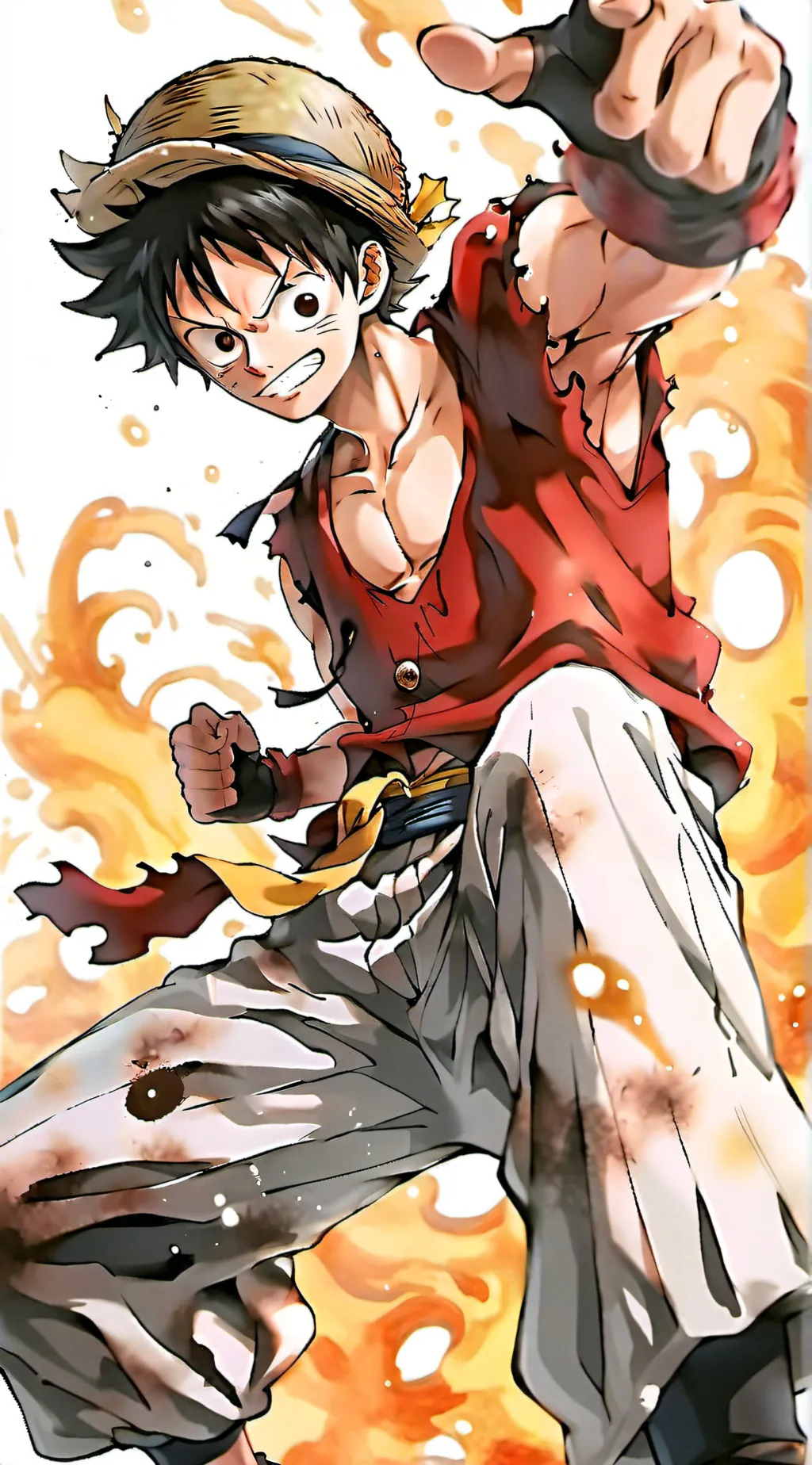 ai character: Monkey.D. Luffy  background
