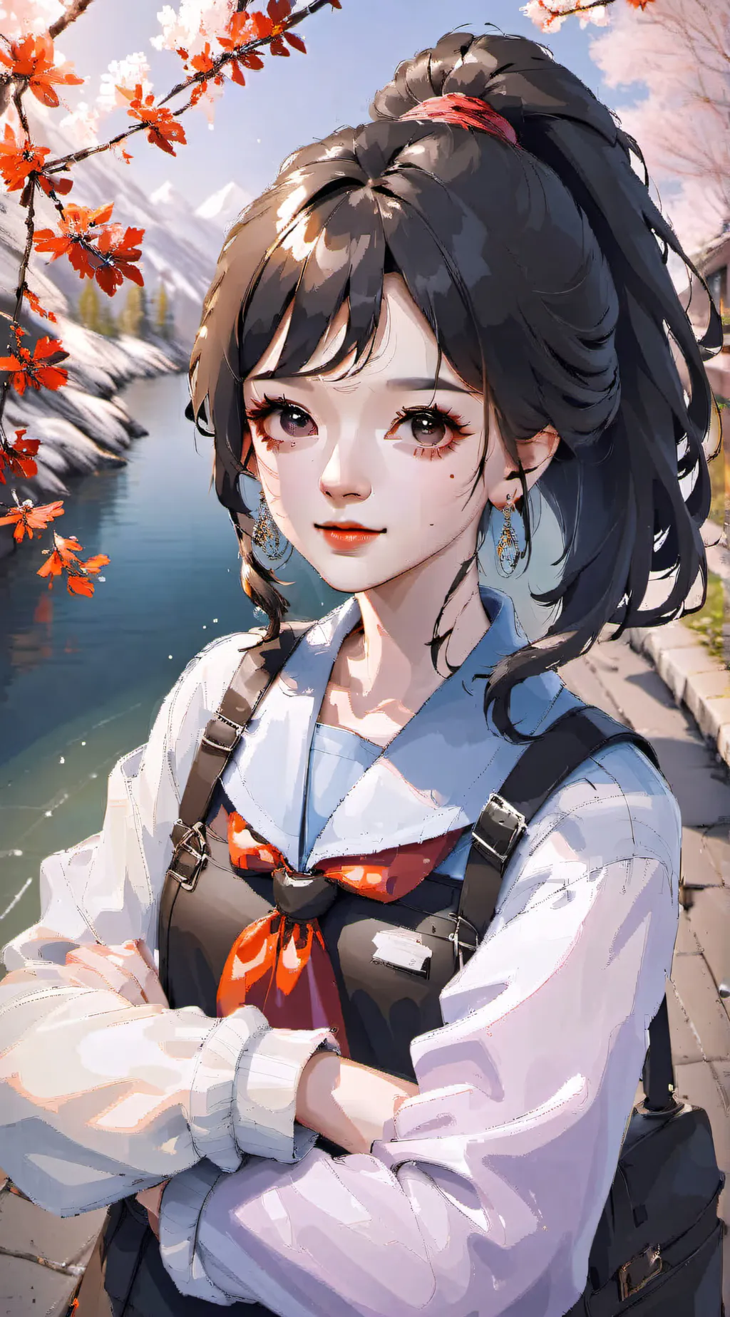 ai character: Cherry background