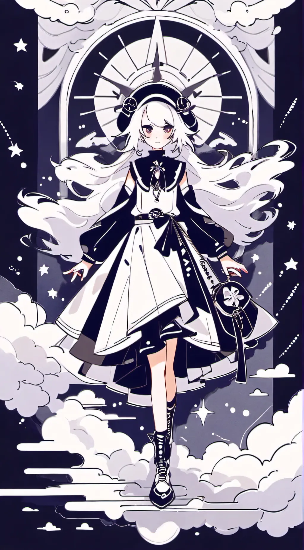 ai character: Miss circle background