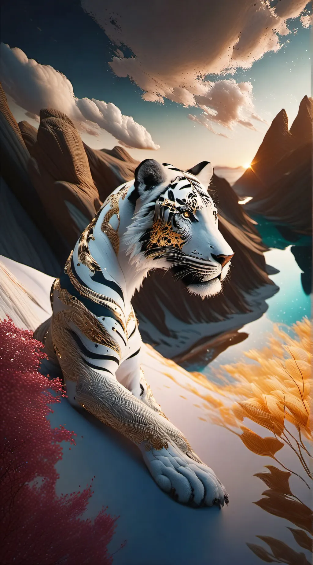 ai character: tiger life background