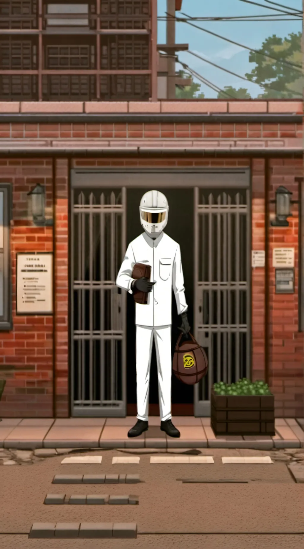 ai character: White Stickman  background