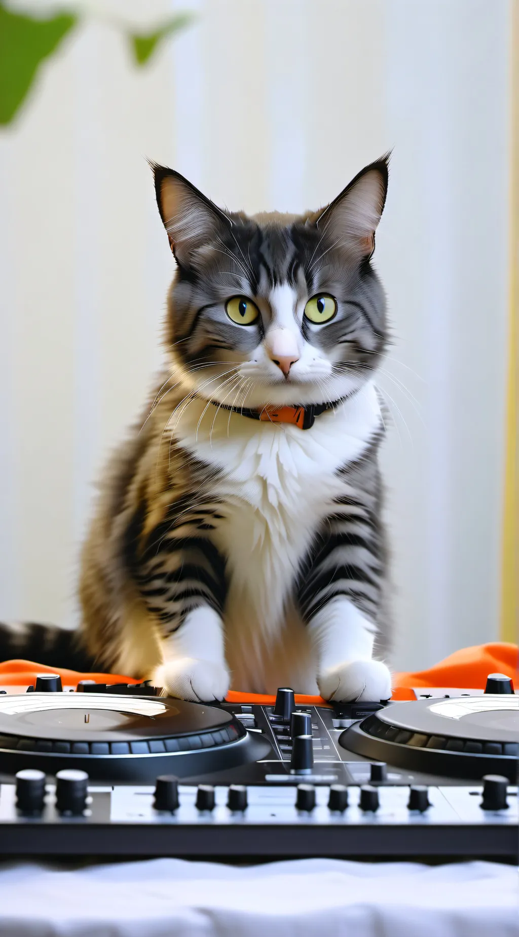 ai character: DJ Cat background