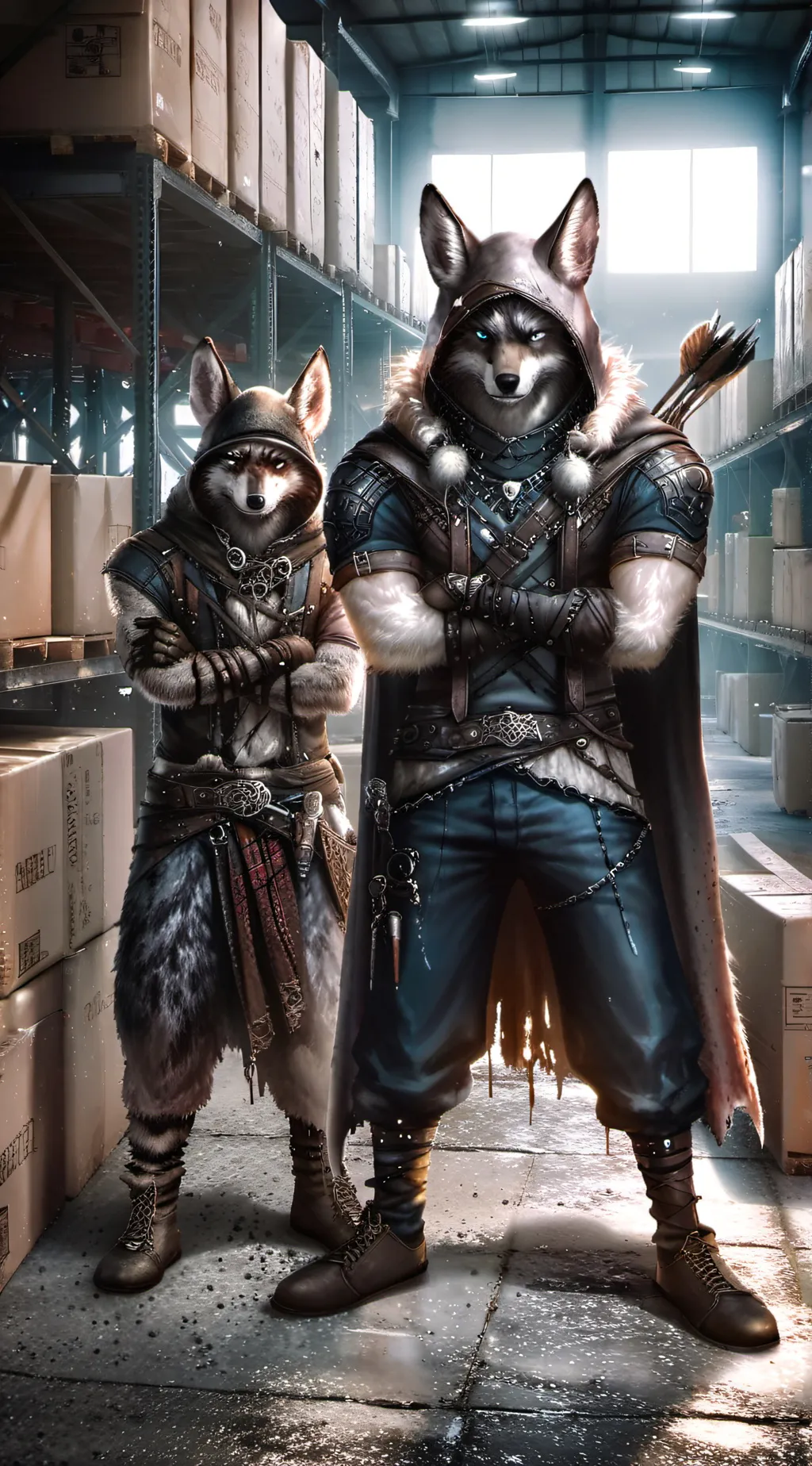 ai character: Outbreak Warehouse background