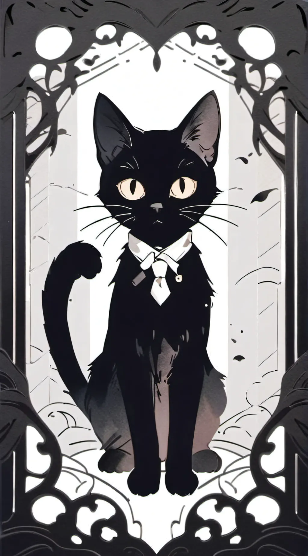 ai character: Miss circle cat :3 background