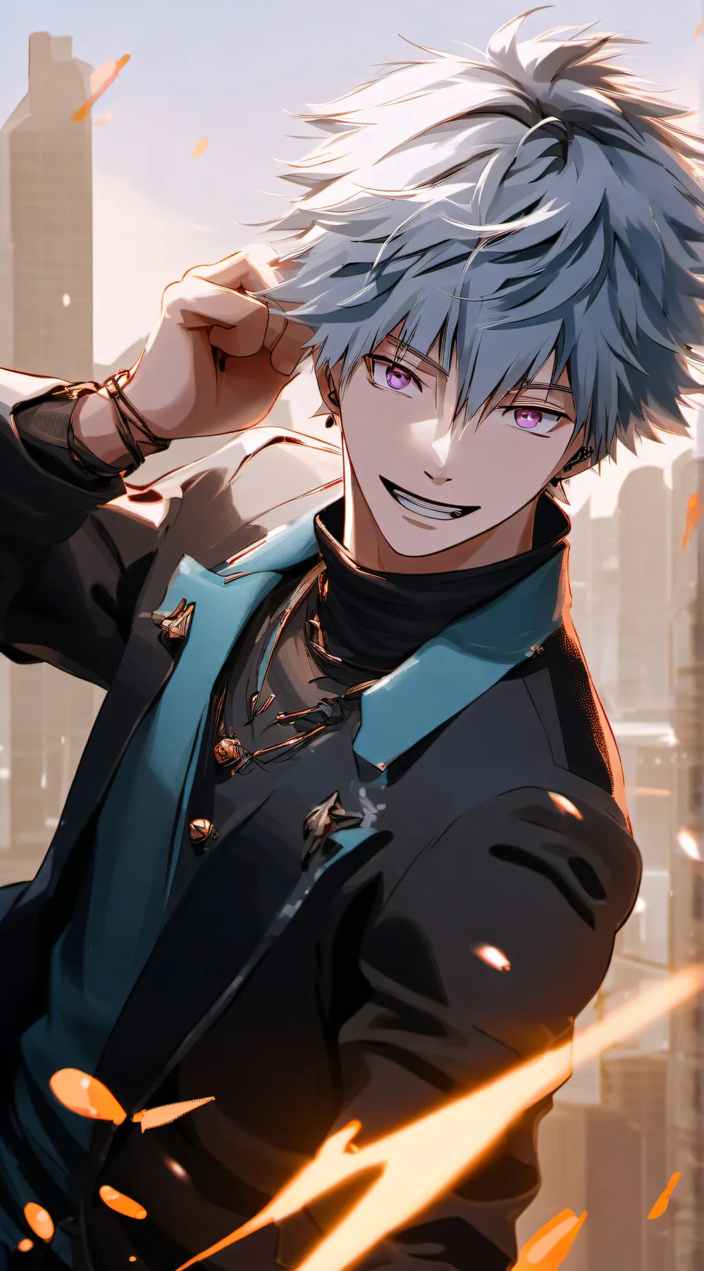 ai character: JJK universe background