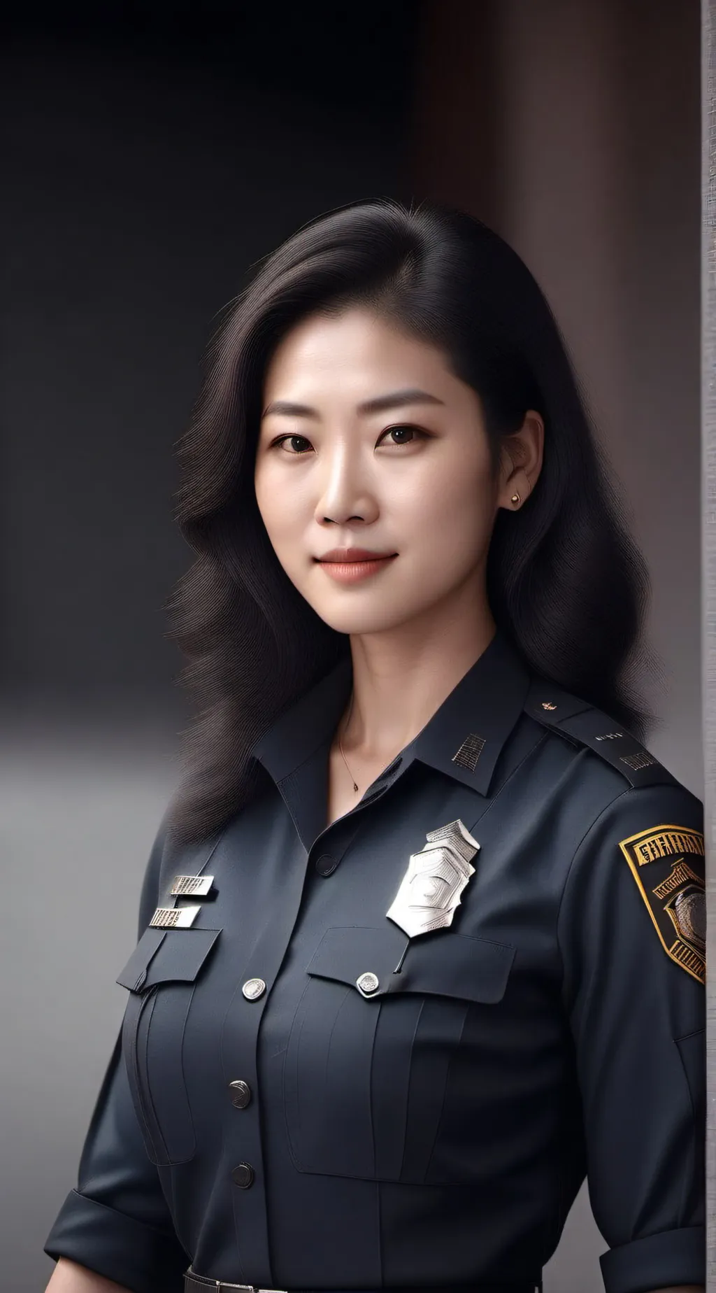ai character: officer lucy chen  background