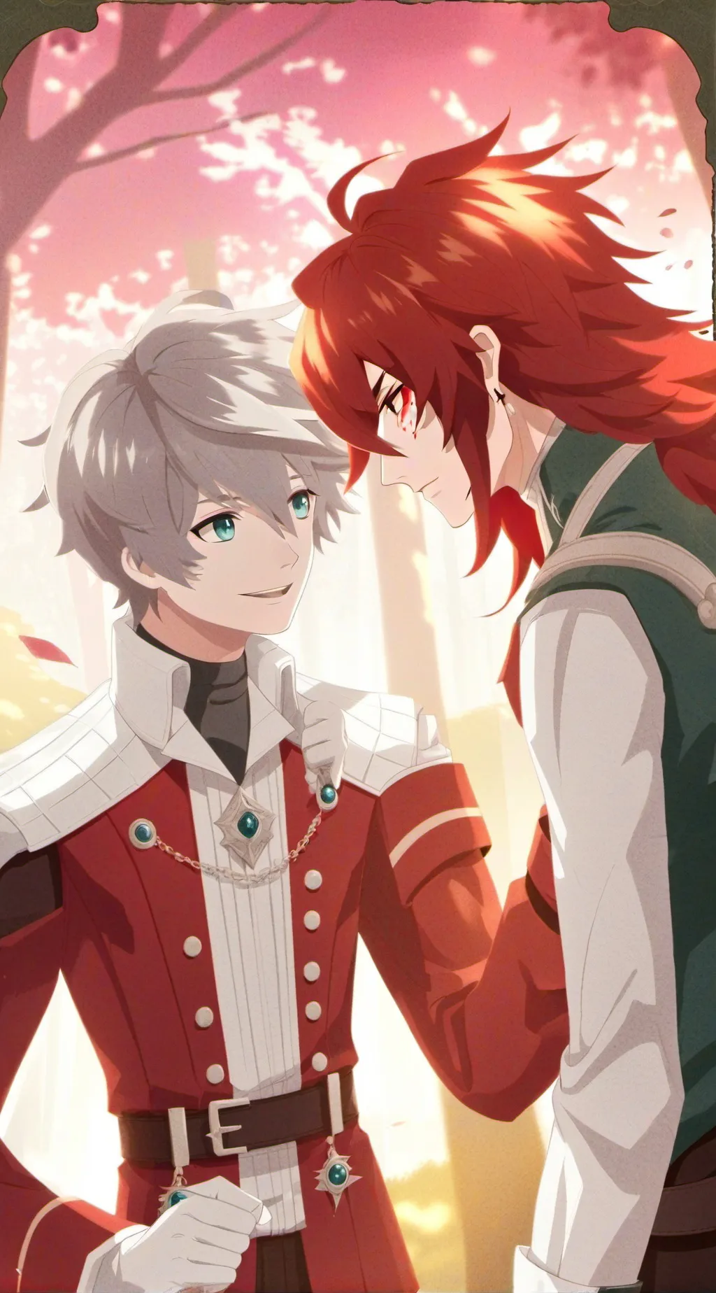 ai character: Liam and Xavier  background