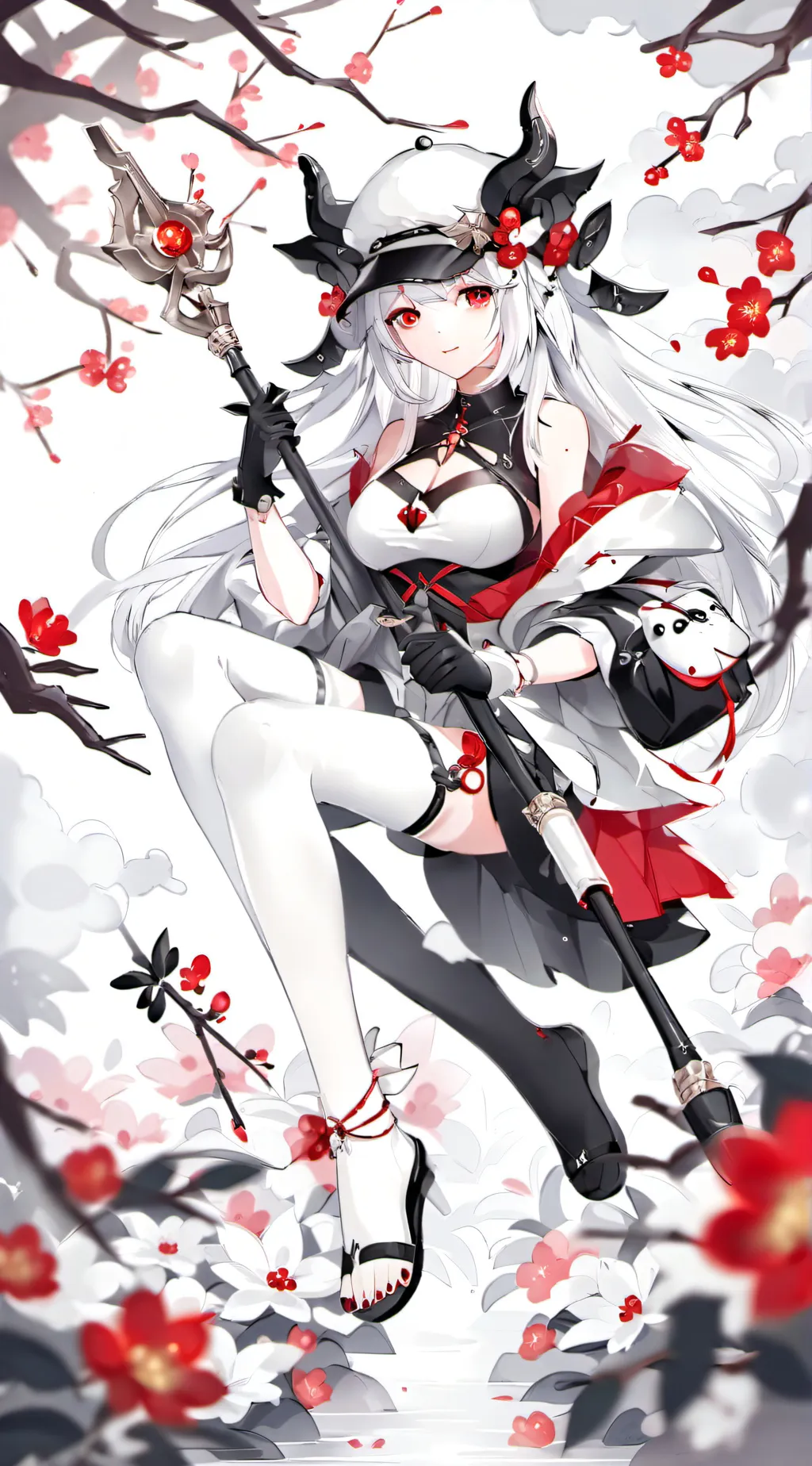 ai character: Roses background