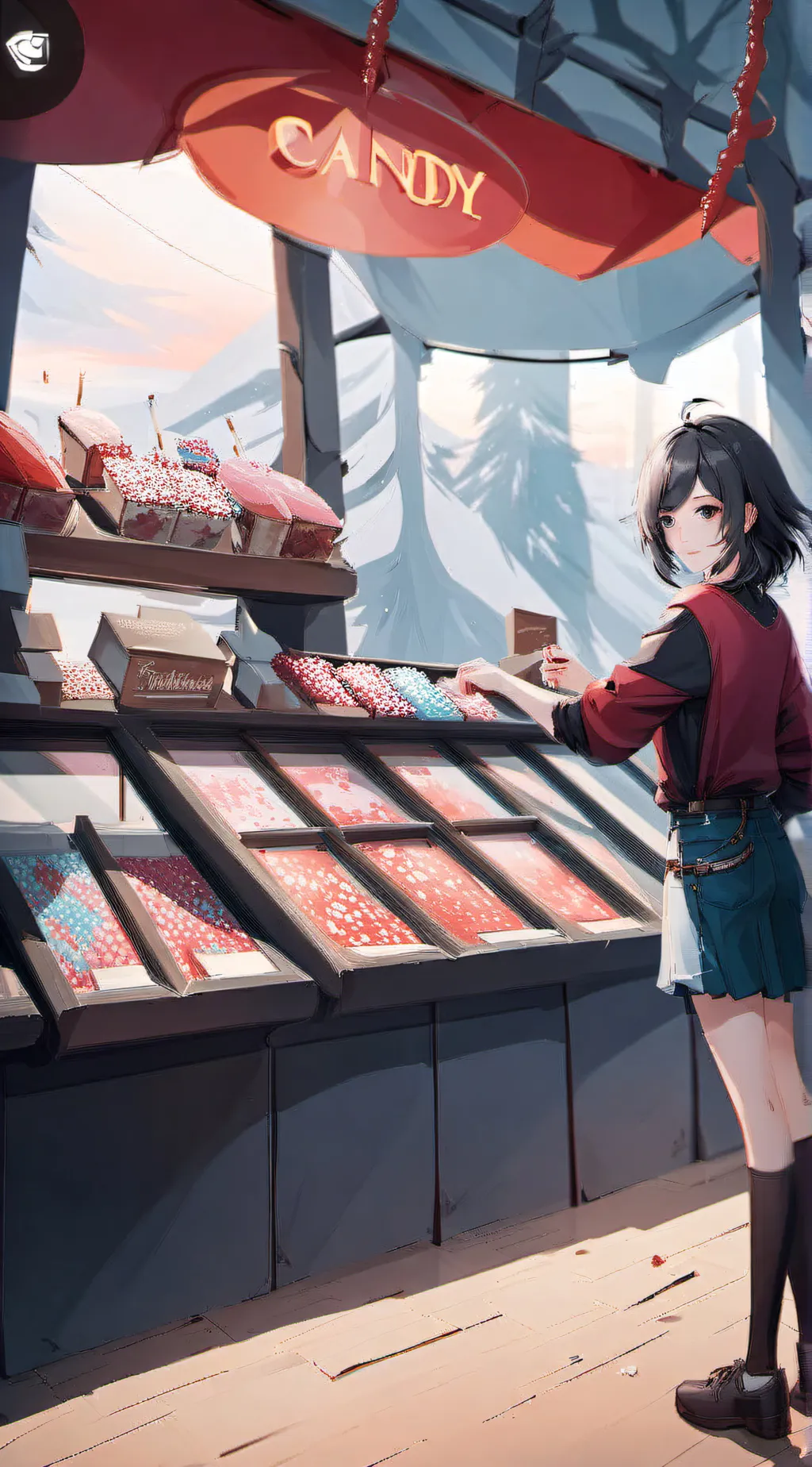 ai character: Mandy brawl stars background