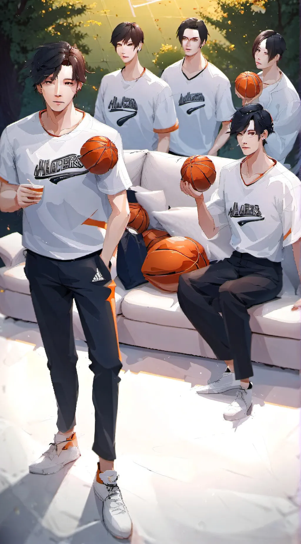 ai character: Brothers friends  background