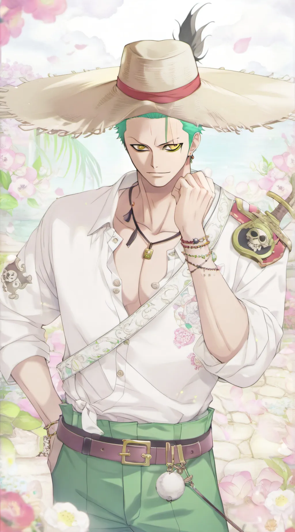 ai character: Zoro background