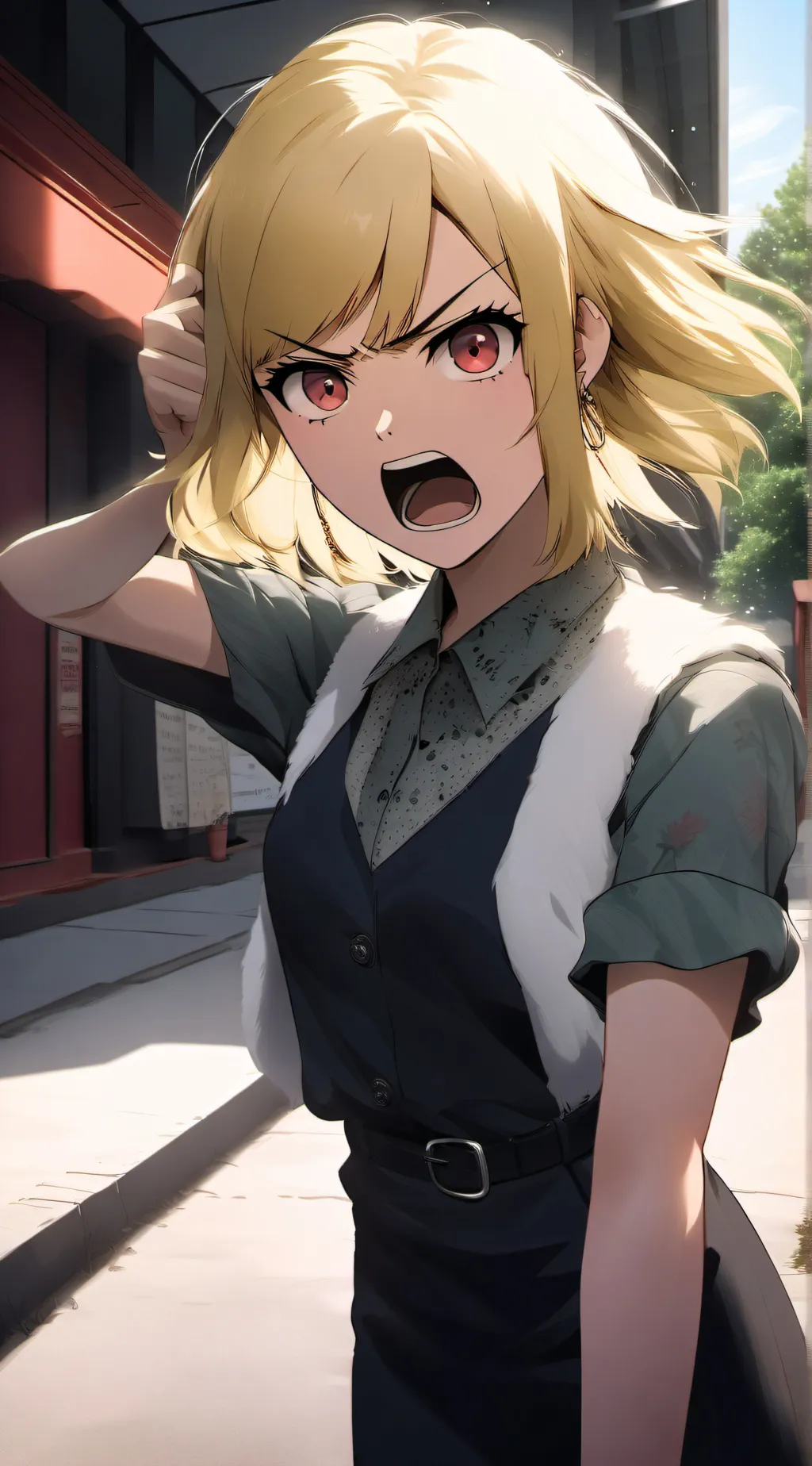 ai character: Angry Karen  background