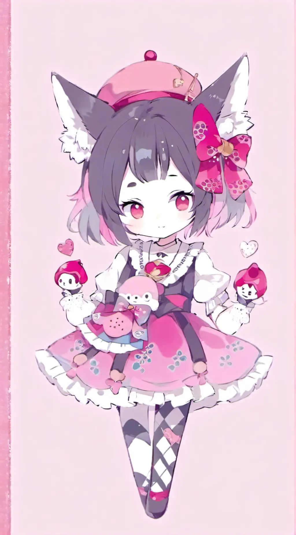 ai character: kuromi  background