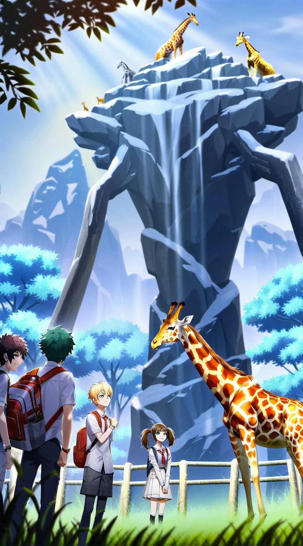 ai character: Mha zoo trip background