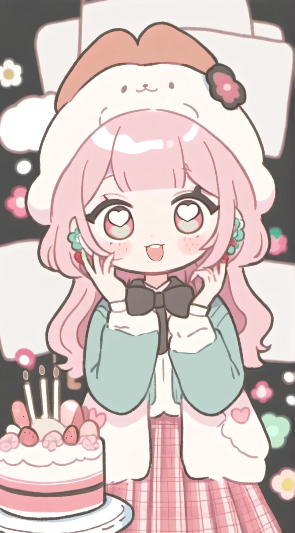 ai character: rinbow background