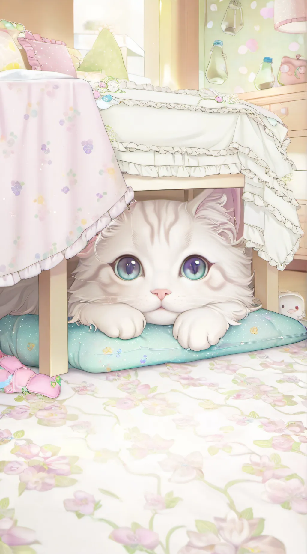 ai character: Cat  background