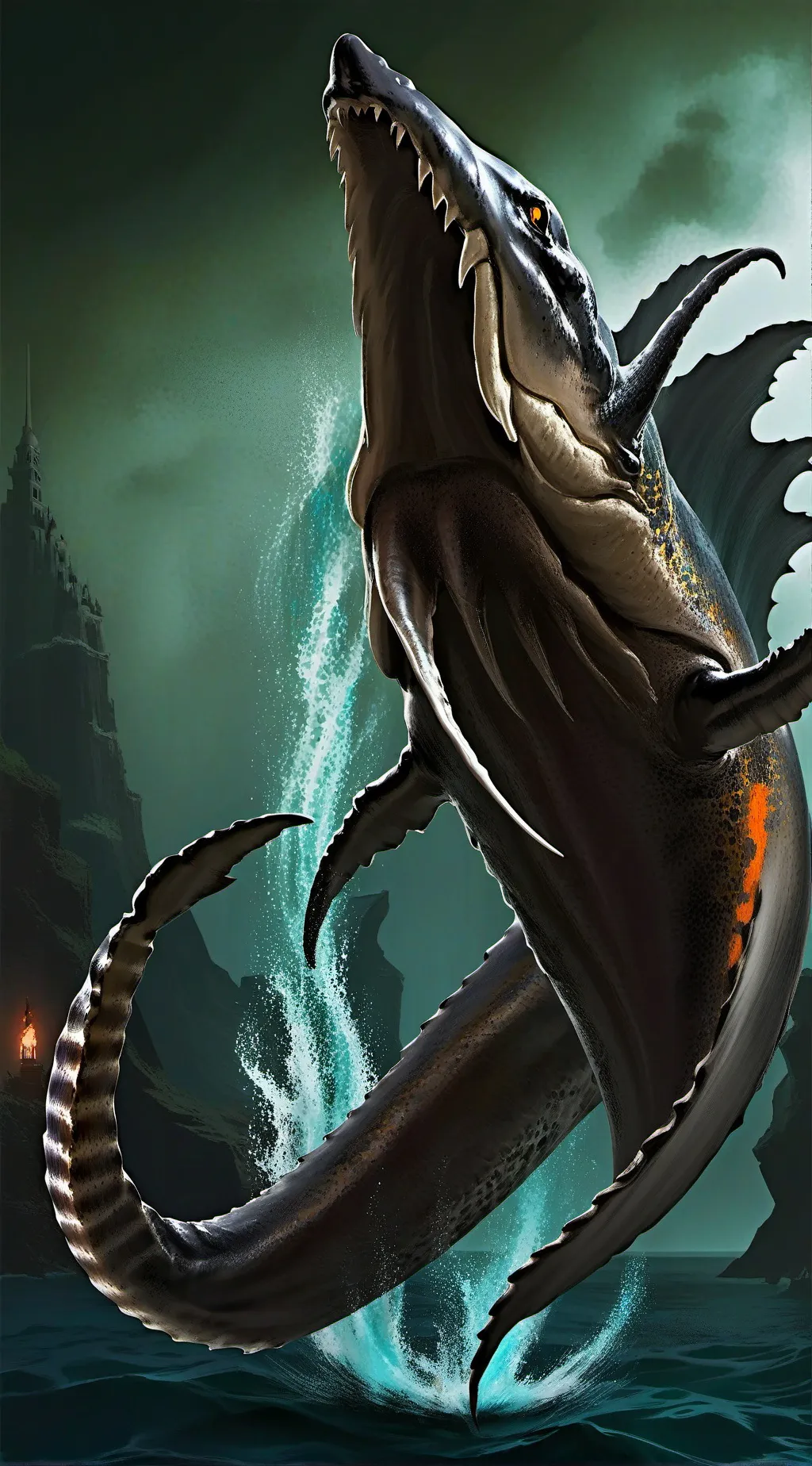 ai character: Sea monster background