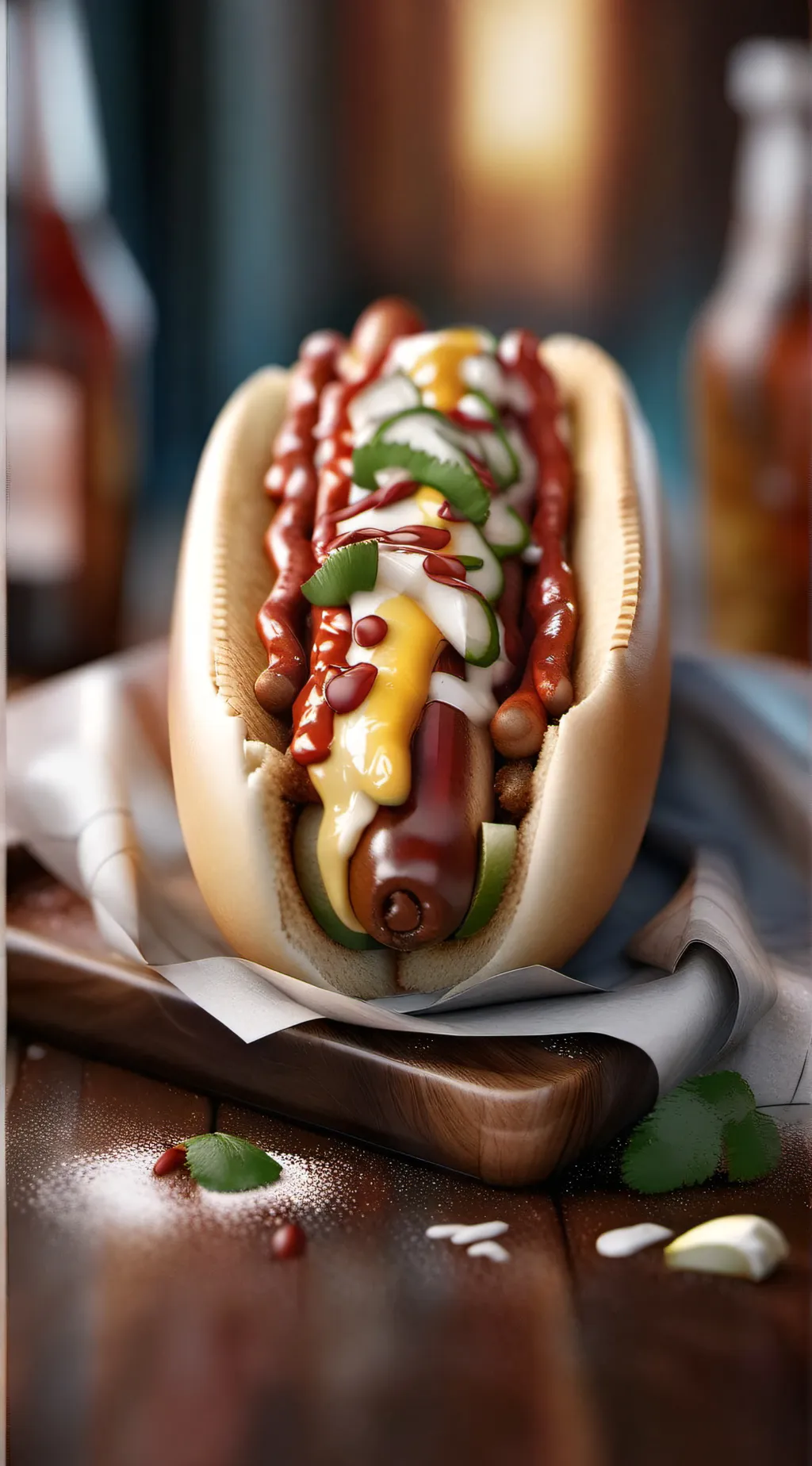 ai character: your hotdog background