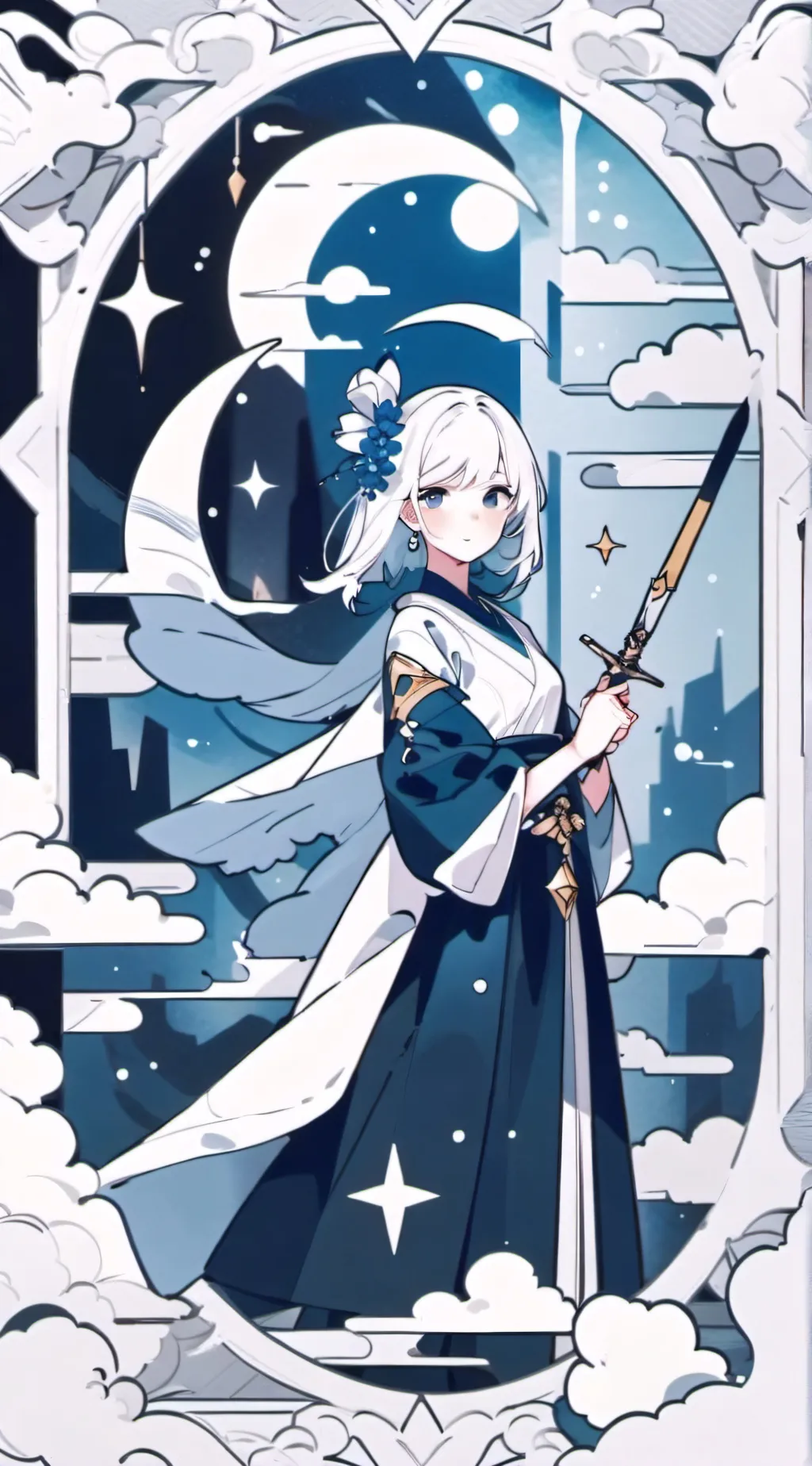 ai character: hashira  background