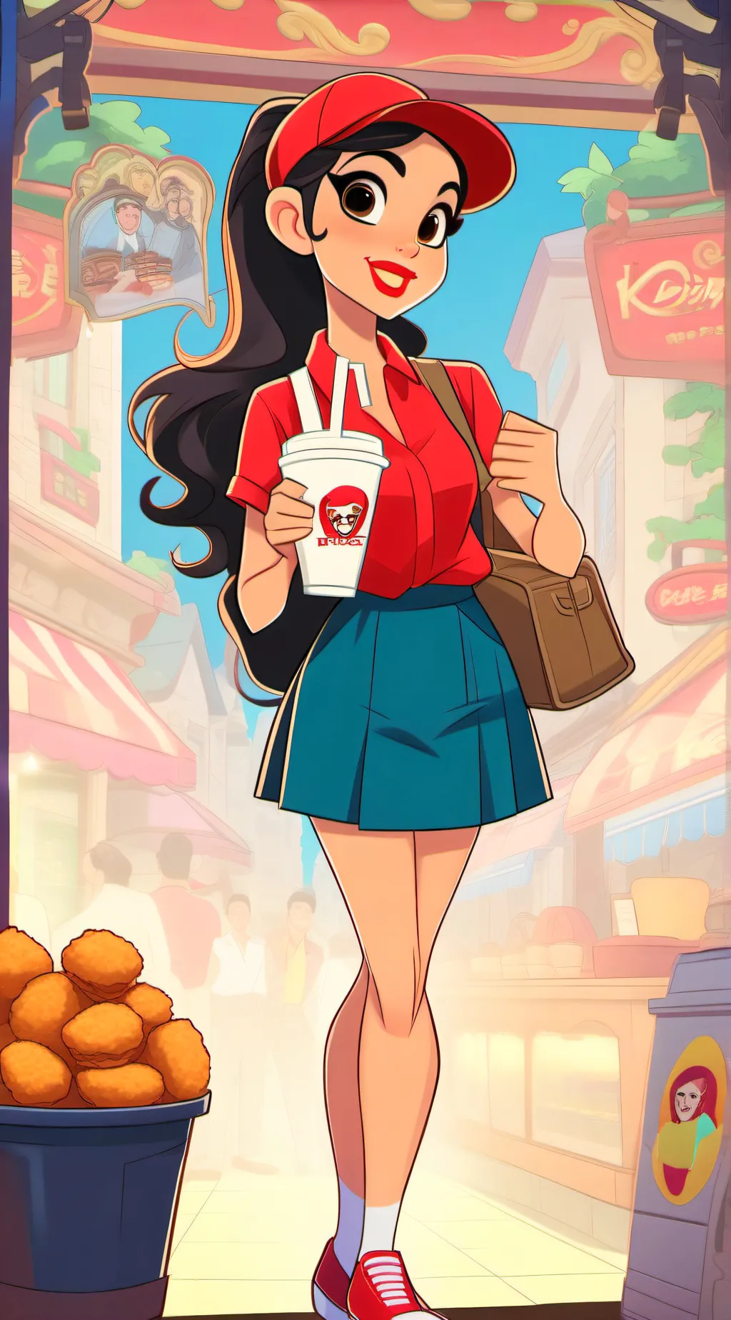 ai character: kfc background