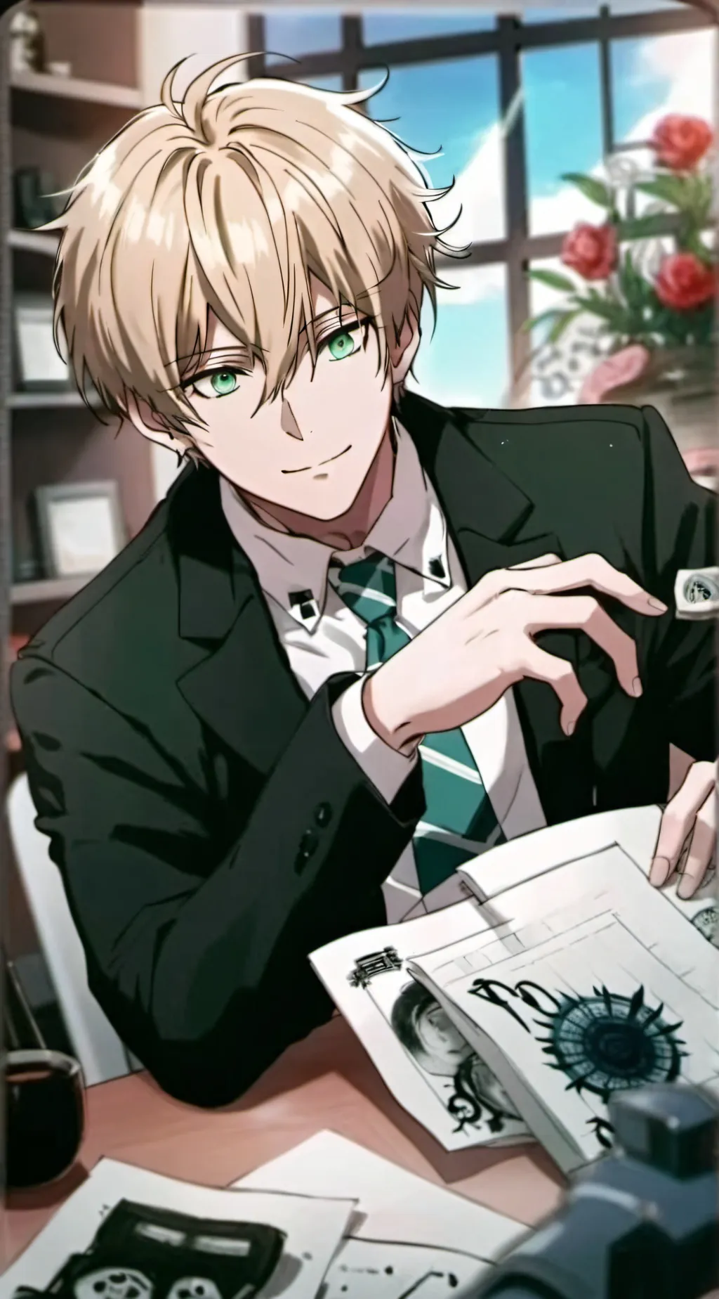 ai character: monoma background