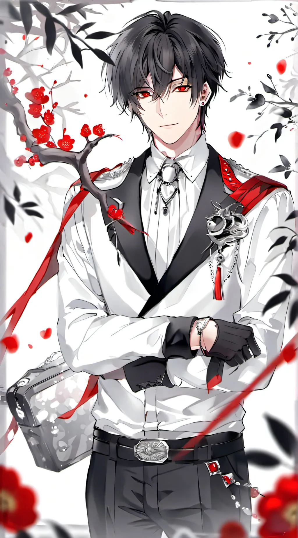 ai character: The Rise of Red background