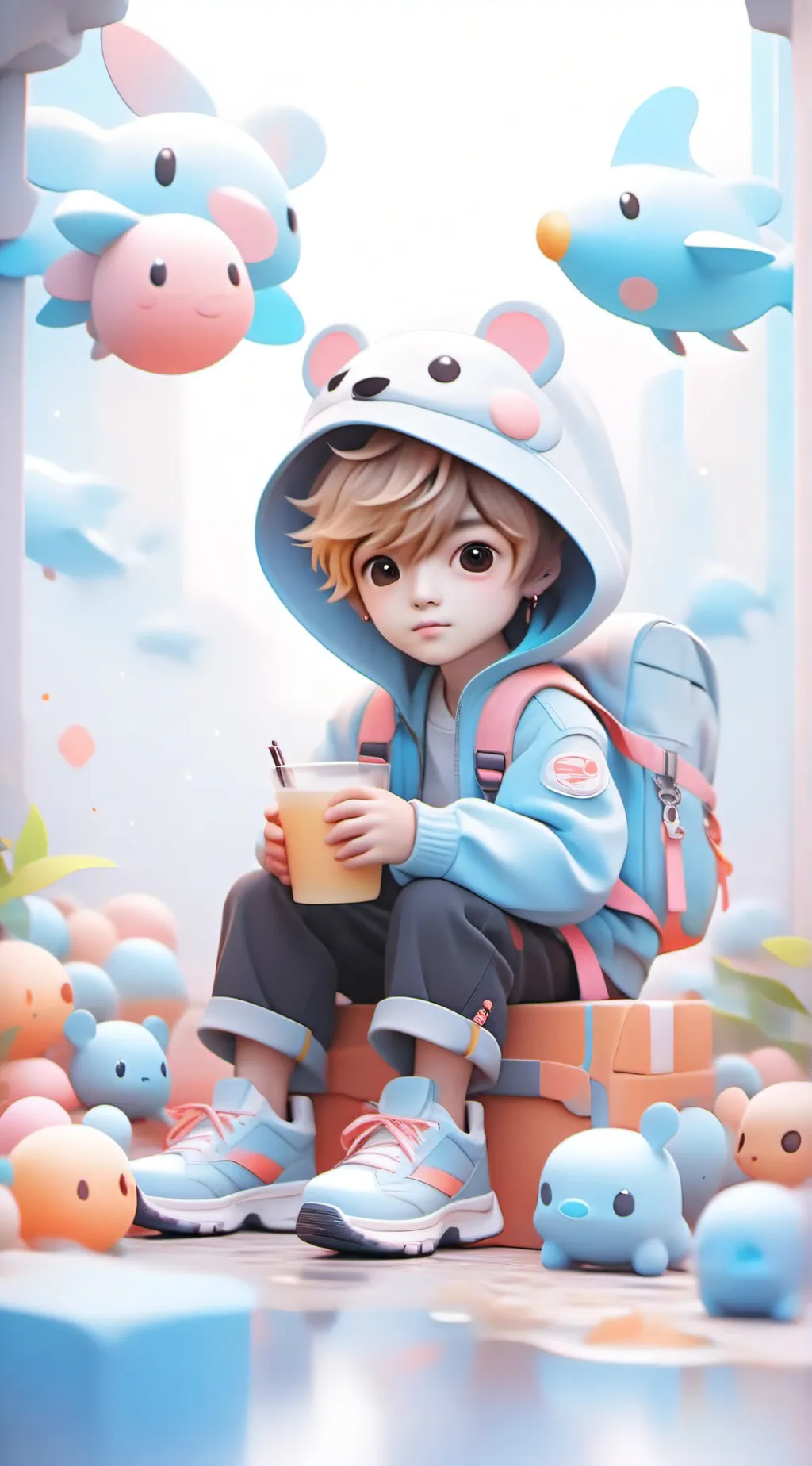 ai character: bts💋 background