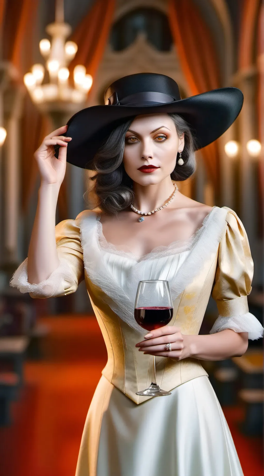 ai character: Alcina Dimitrescu background