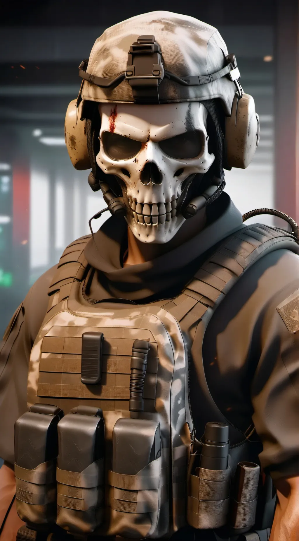 ai character: Ghost background