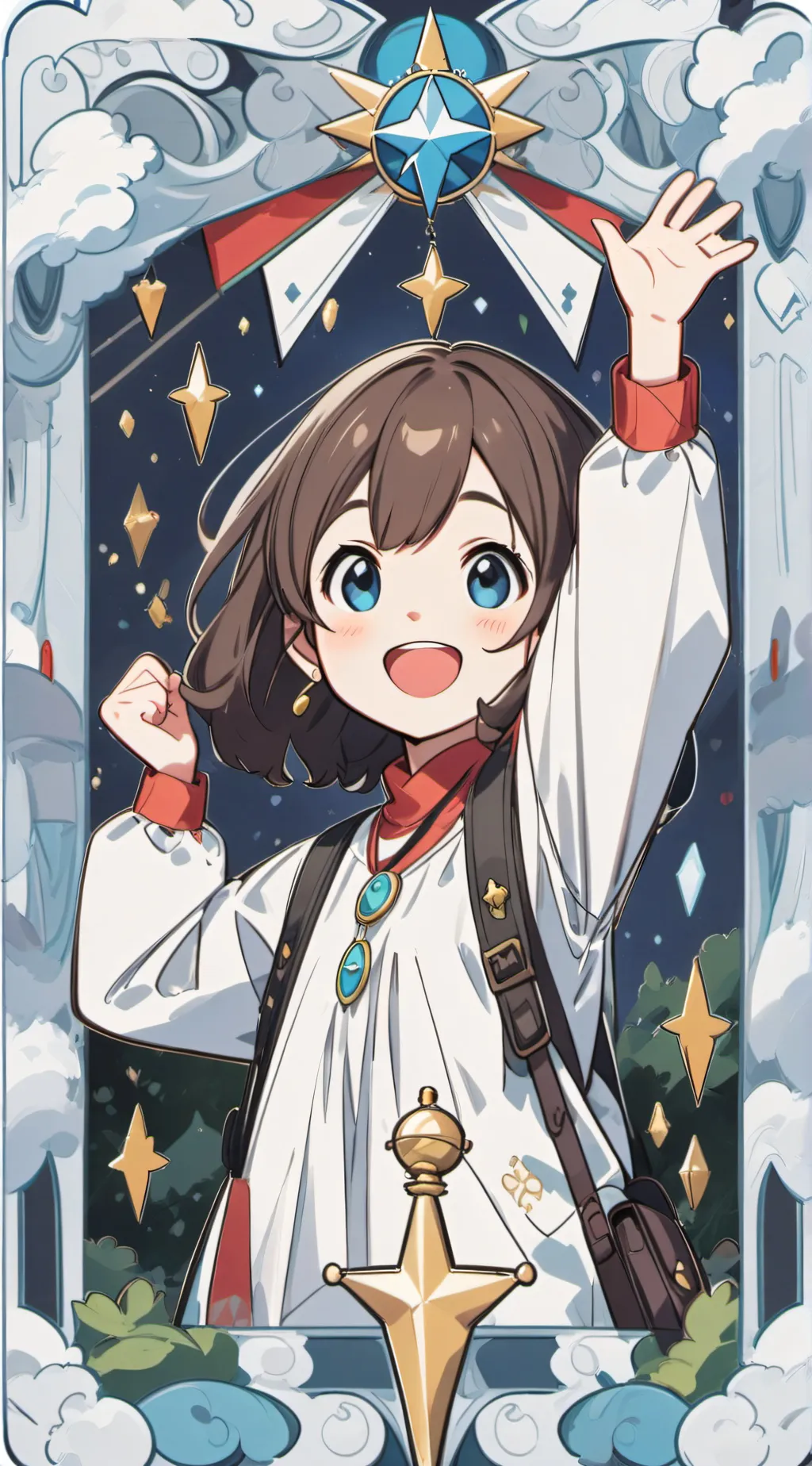 ai character: Ms.art background