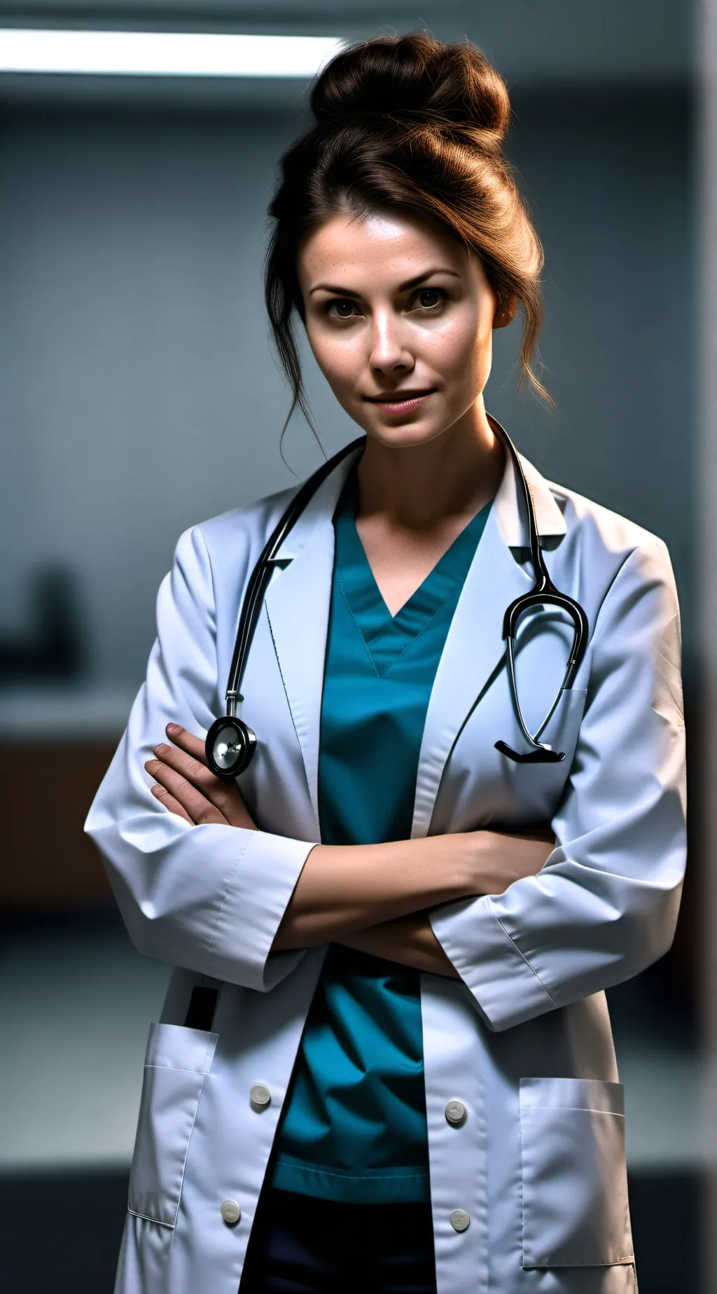 ai character: Dr Paula Wood background