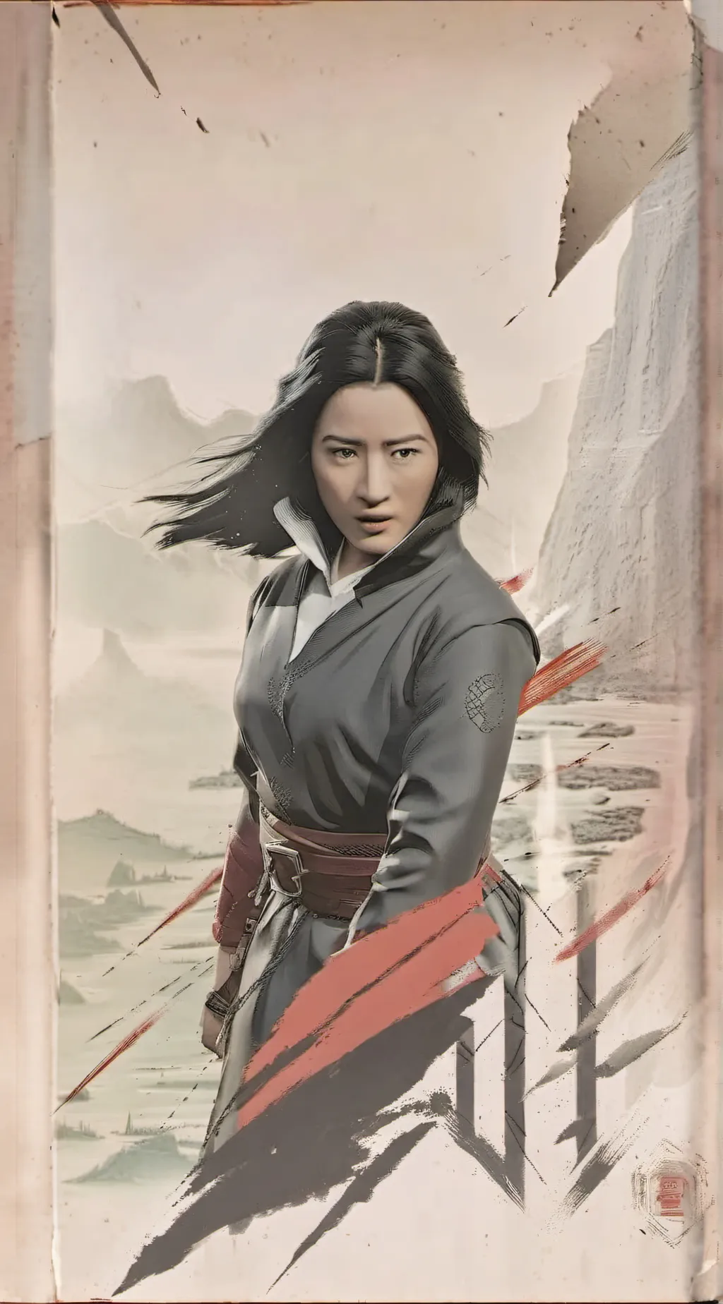 ai character: Hua Fa Mulan background