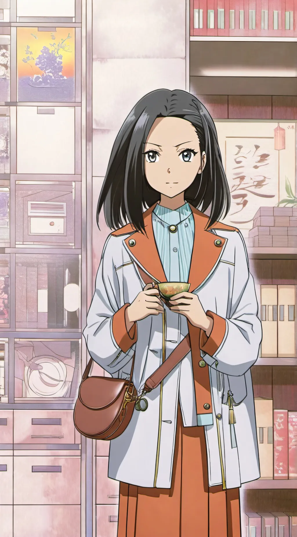 ai character: Momo Yaoyorozu background