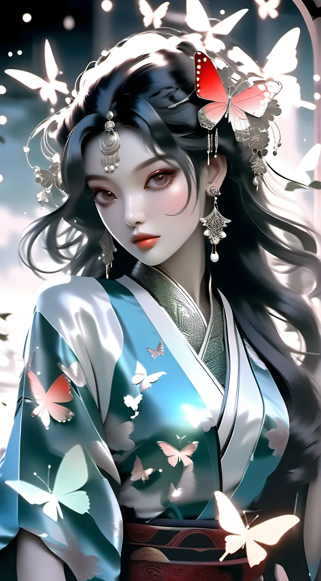 ai character: Blood moon background