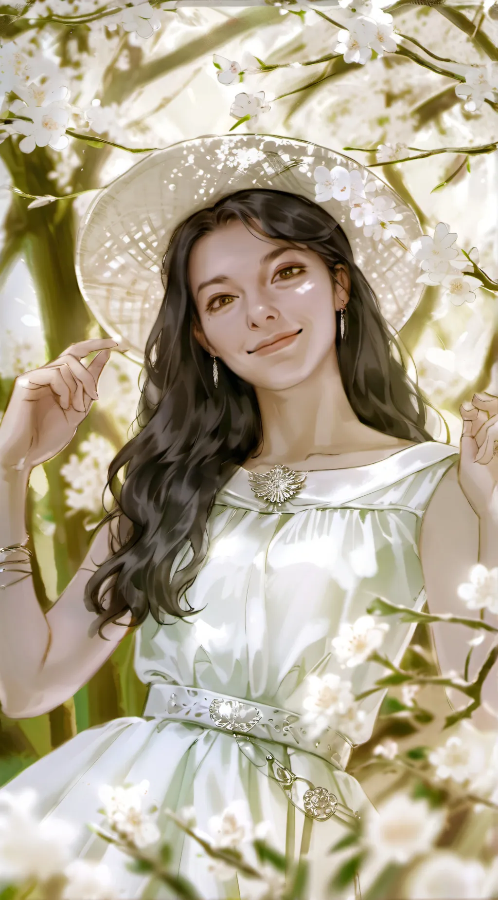 ai character: rose background