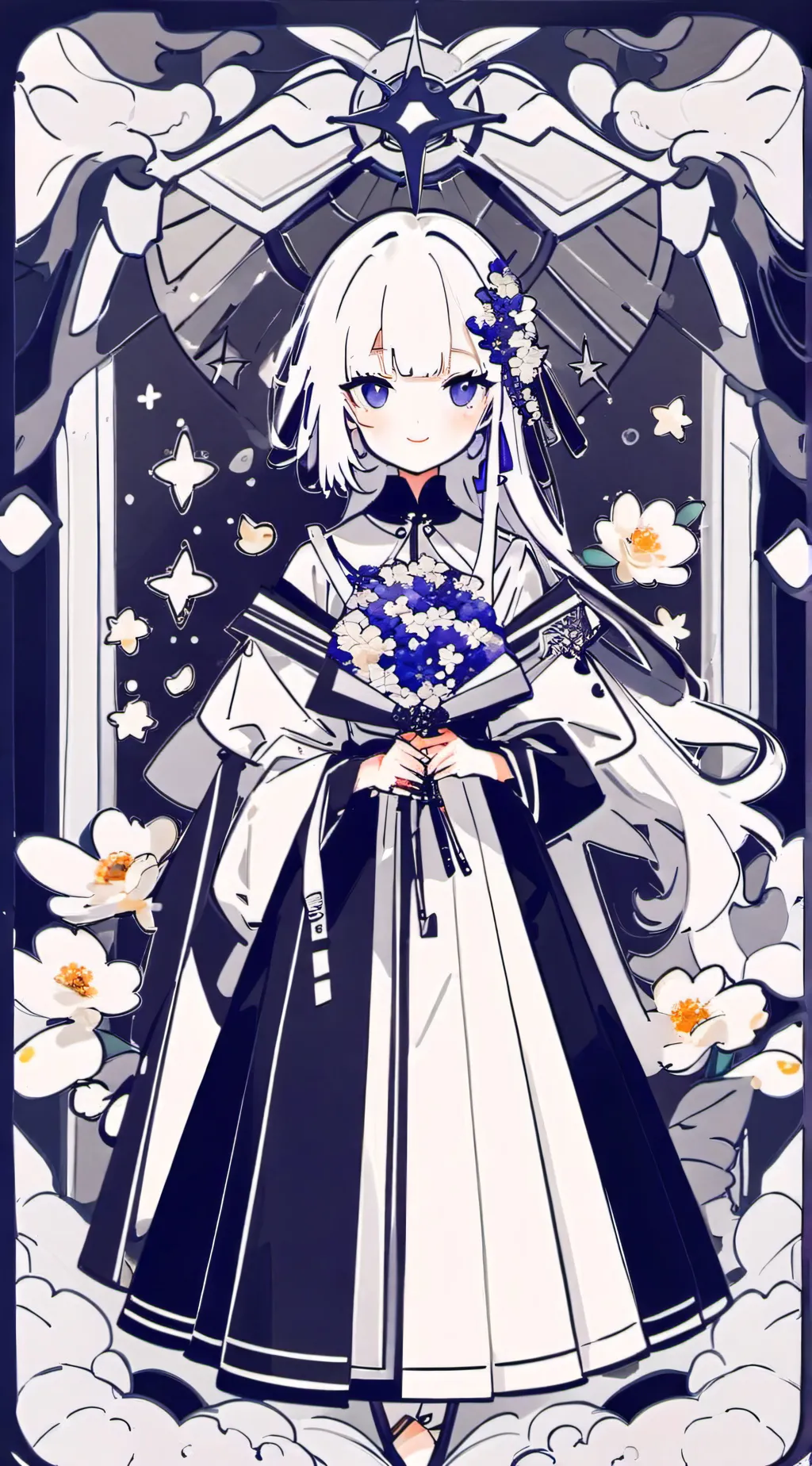 ai character: godess of palce background